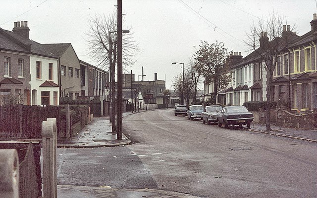 Looking towards Thornton Rd. with junction of Priory Rd on left.