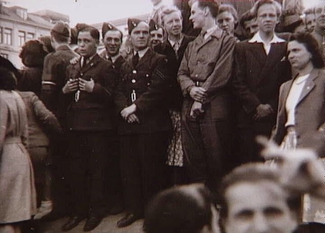 People at the central square. May 1945.