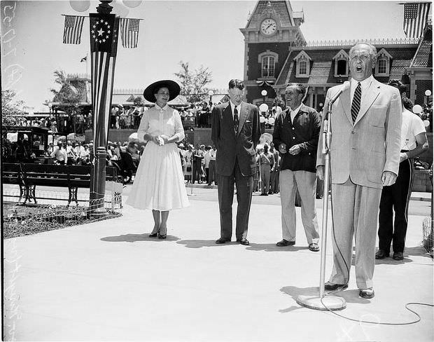Walt Disney at the opening dedication