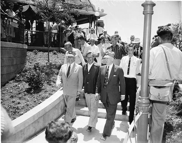 Walt Disney leaving Main Street Station
