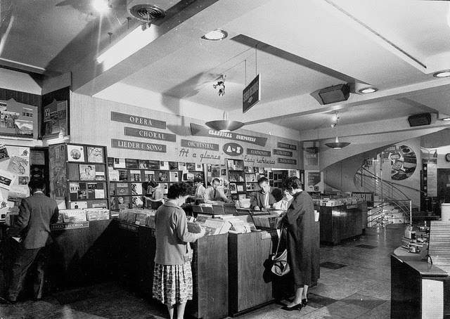 Customers browsing, 1950s