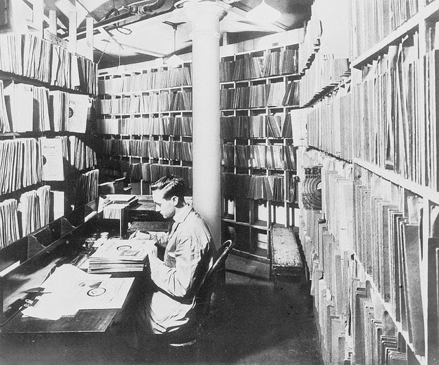 Vinyl stockroom, 1950s