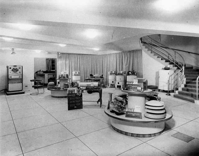 Household appliance section on lower ground floor, 1950s