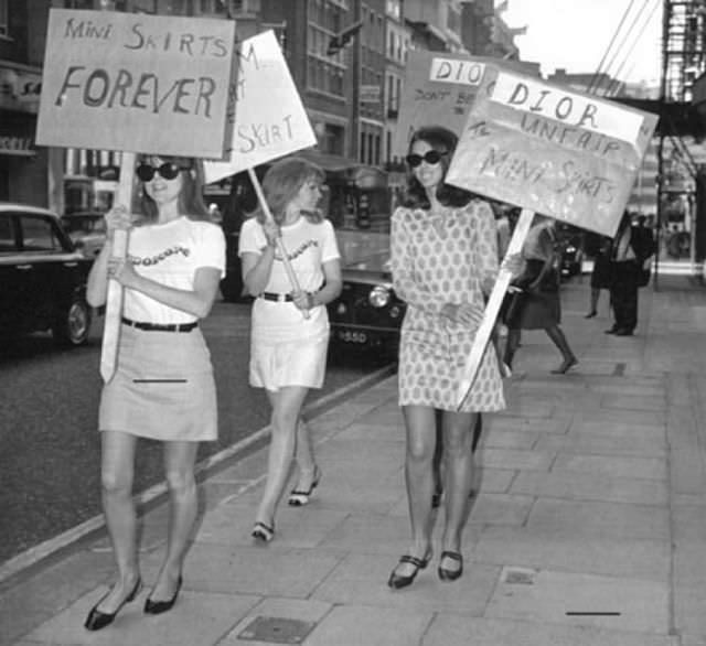 "Mini Skirts Forever": When London Girls Marched Against Christian Dior to Save Their Fashion