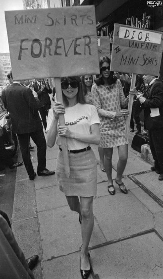 "Mini Skirts Forever": When London Girls Marched Against Christian Dior to Save Their Fashion