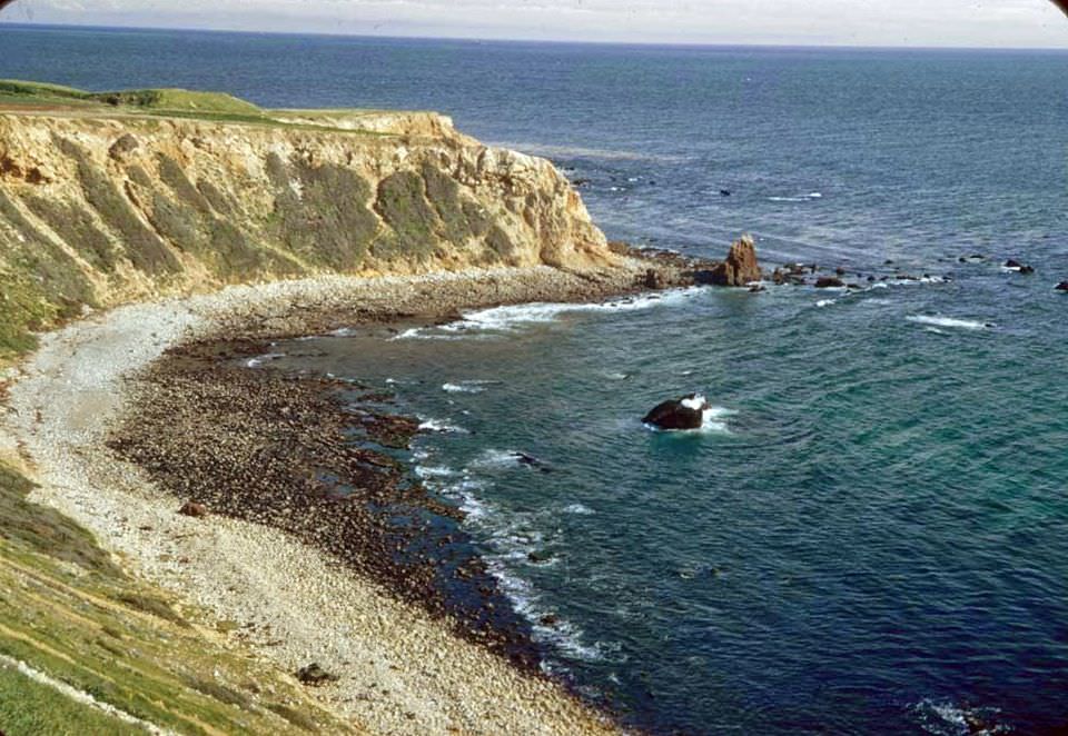 Looking down at cove just east of Pt. Vicente