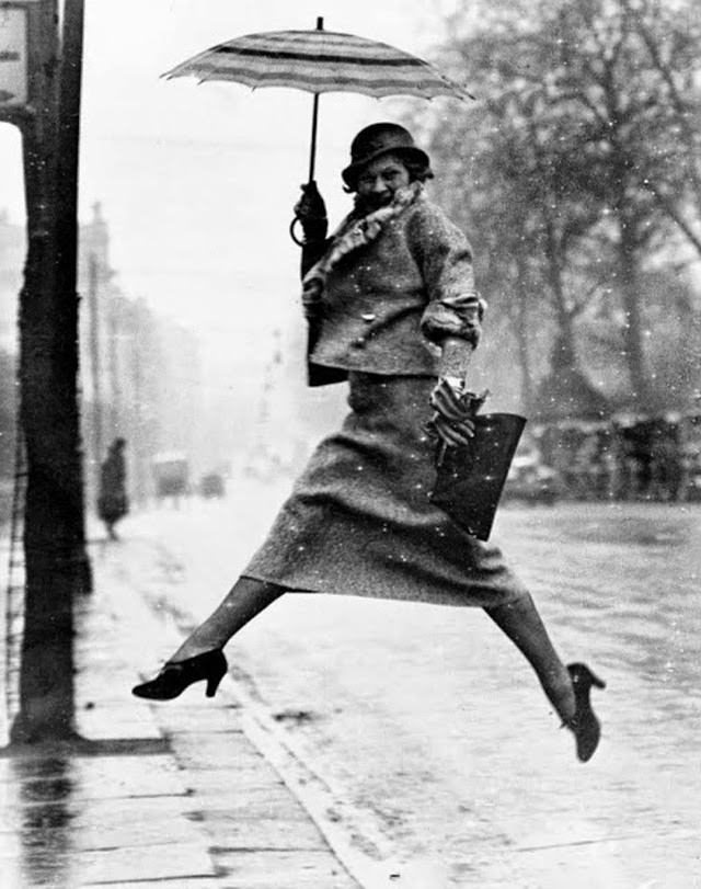 The Puddle Jumper - Lady with umbrella, 1934