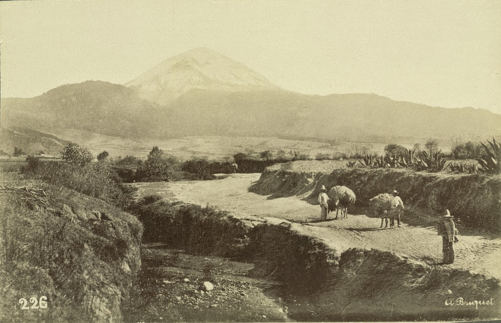 Mount Popocatepetl seen from near Amecameca, Mexico