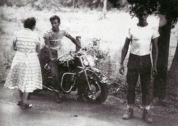 Unidentified youth and friends in Chatham Township, New Jersey, 1950s
