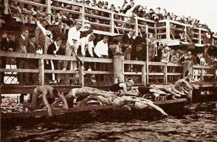 Swimming Competition organized near Sopot Pier, 1935.