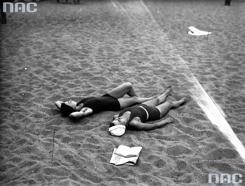 Beach-goers, July 1933.