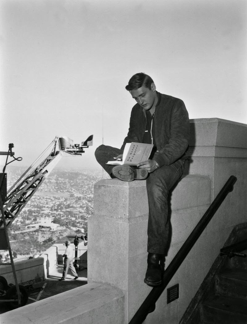 Dennis Hopper on the set of Rebel without a Cause.