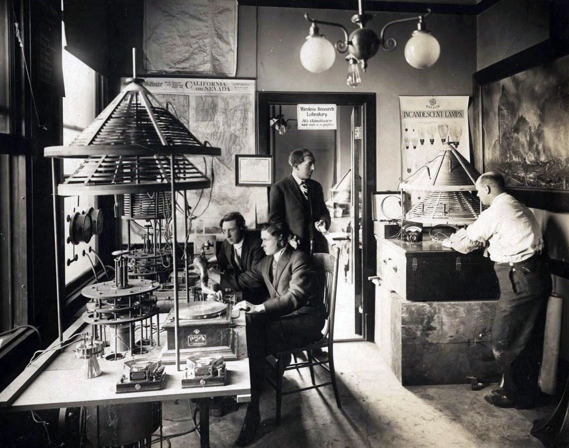 The Garden City Bank Building in downtown San Jose was the site of the first wireless telephone station established by Charles Herrold in 1909