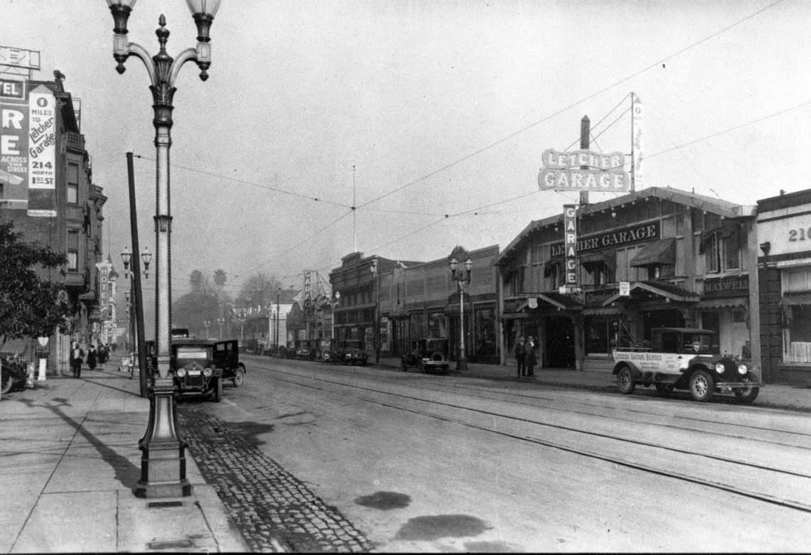 Letcher Garage in San Jose, where local residents could buy Cadillacs and Packards