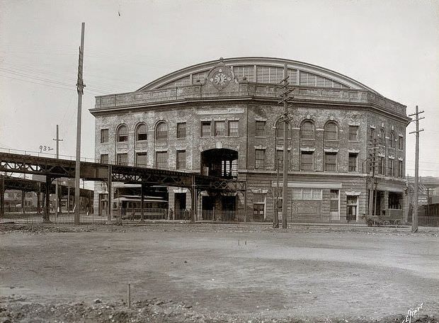 Sullivan Square Station, Boston Elevated Railroad, 1913
