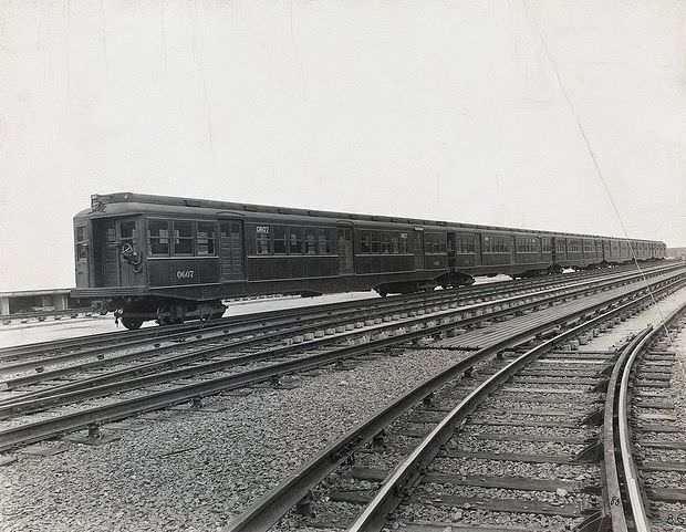 Subway train, Boston Elevated Railway