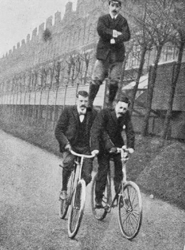 When Cycling Was a Circus Act: Historical Photos of the Stunt Bikers from the Early 1900s