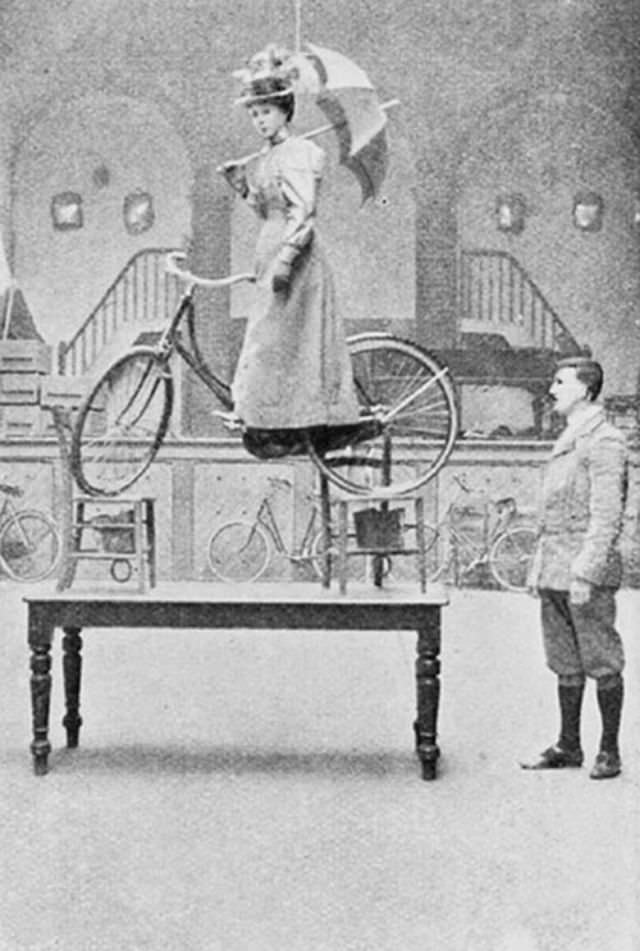 When Cycling Was a Circus Act: Historical Photos of the Stunt Bikers from the Early 1900s