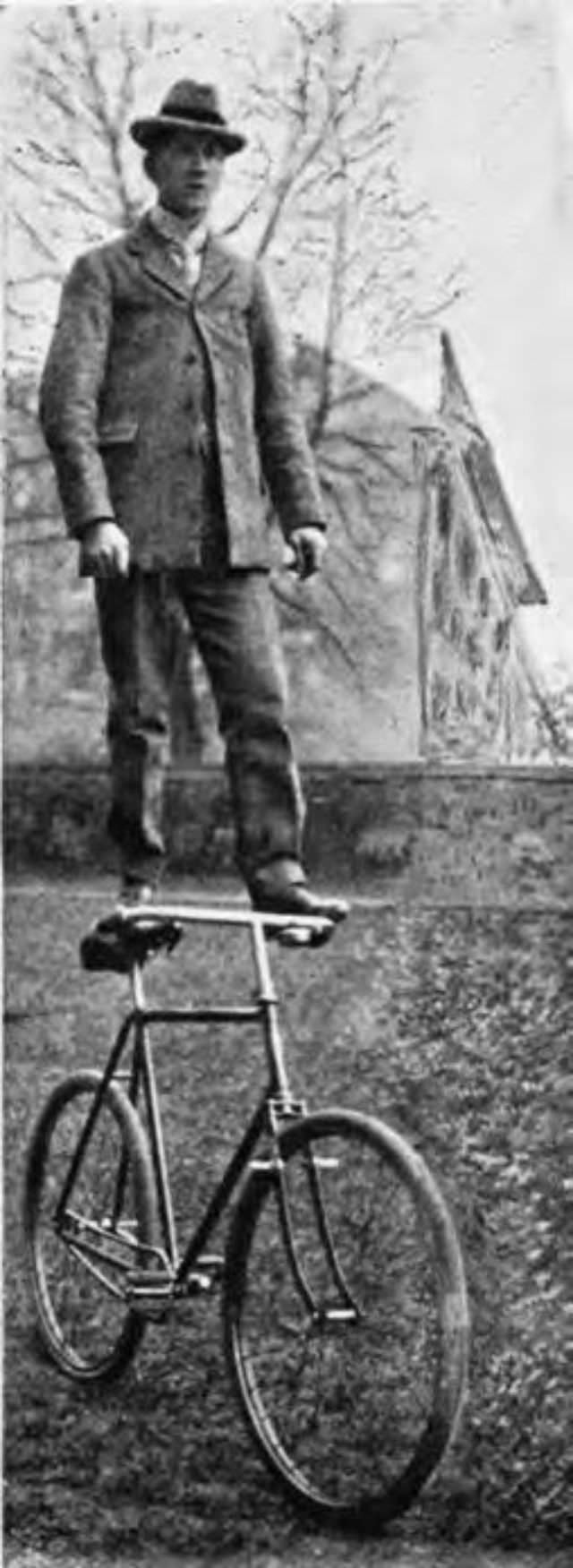 When Cycling Was a Circus Act: Historical Photos of the Stunt Bikers from the Early 1900s