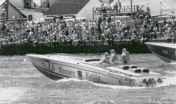 Offshore powerboat racing in Brielle, 1970s