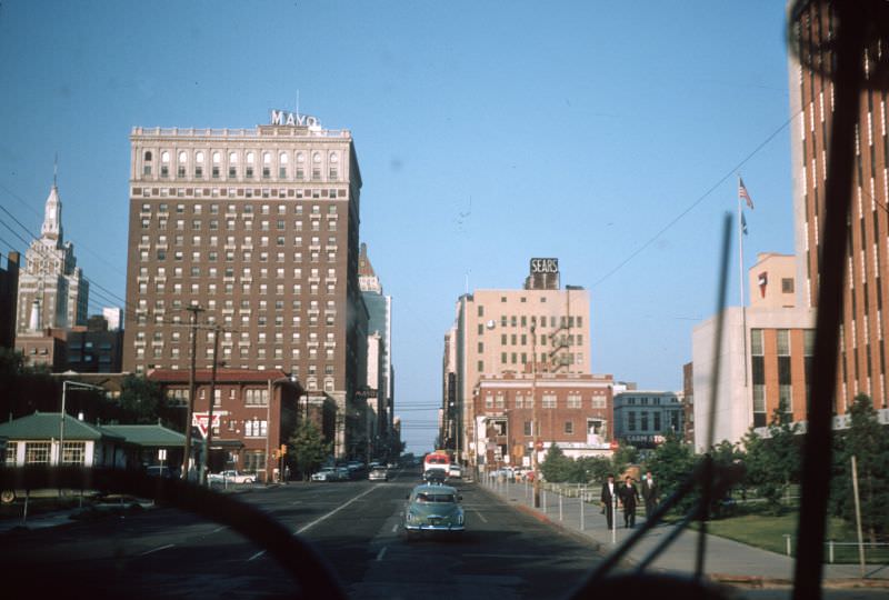 5th Street, looking east from Elwood Ave., Tulsa, Oklahoma, 1957