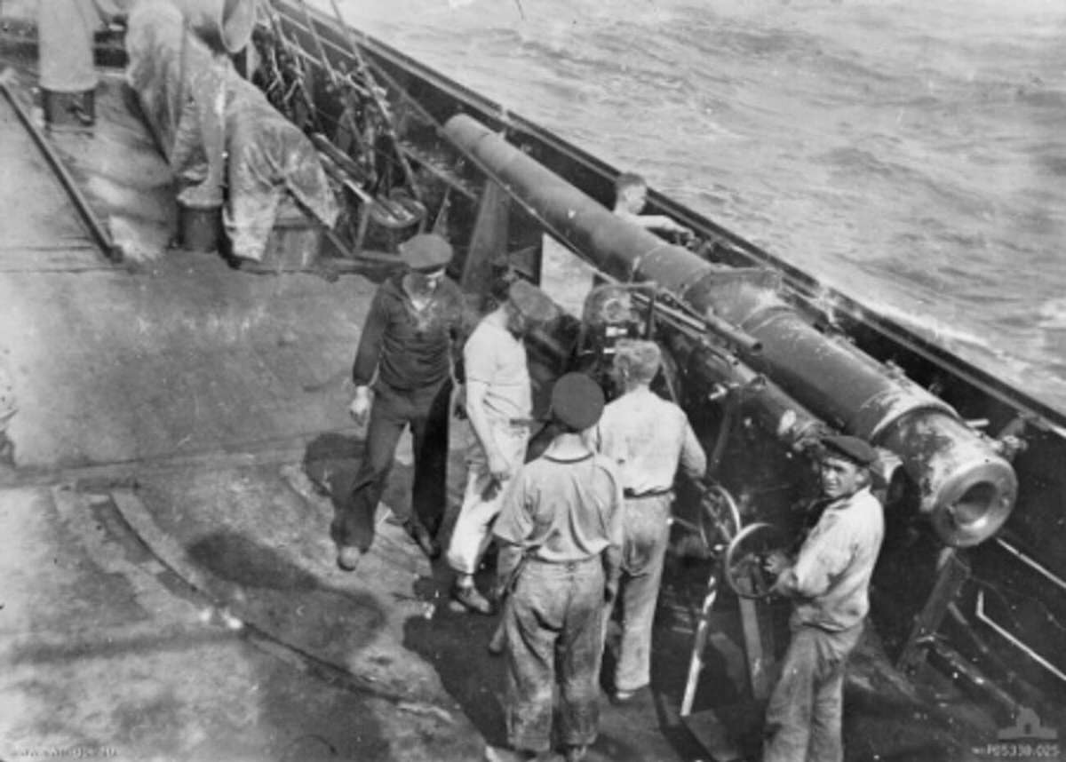 SMS Wolf 15 cm gun WWI, 1918.