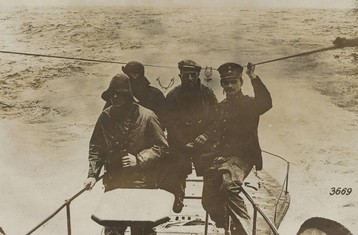 The German submarine SM U-35, 1910s.