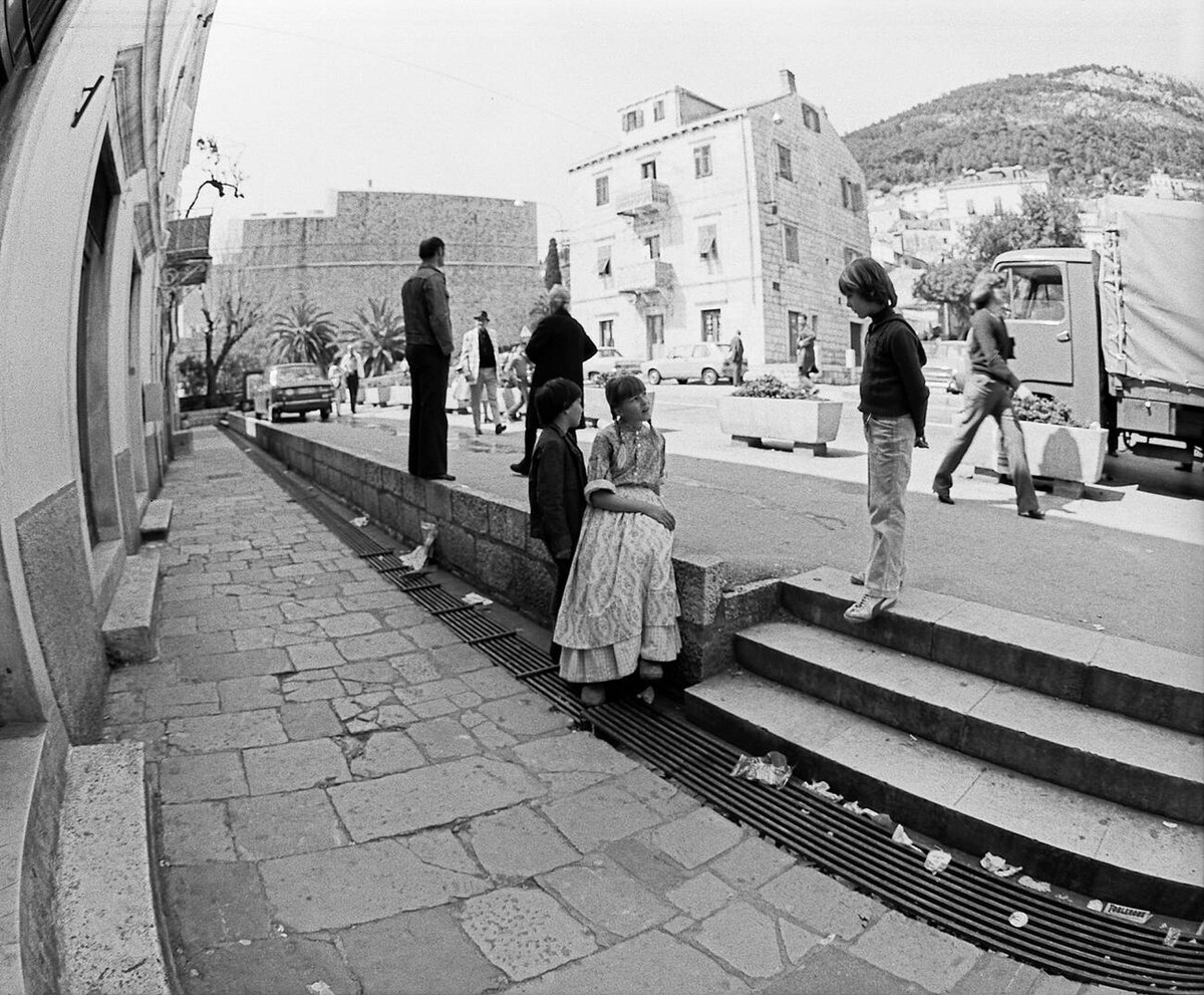 Teenagers on the street, Dubrovnik, April 1979.