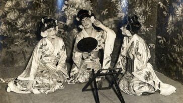 Western Women Wearing Kimonos