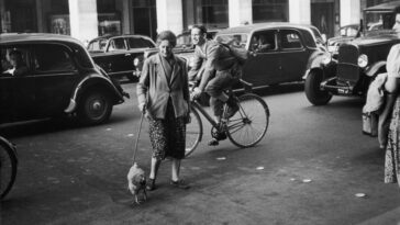 Woman and Her Chicken Paris 1956