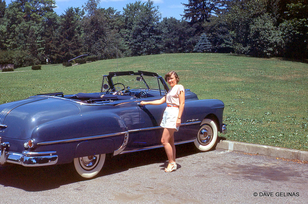 1949 Pontiac Convertible at Brooks Hall, Allegheny College, Meadville, Pennsylvania, 1949
