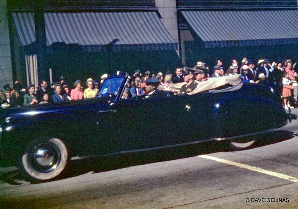 1941 Lincoln in a parade with Army Officers, 1941