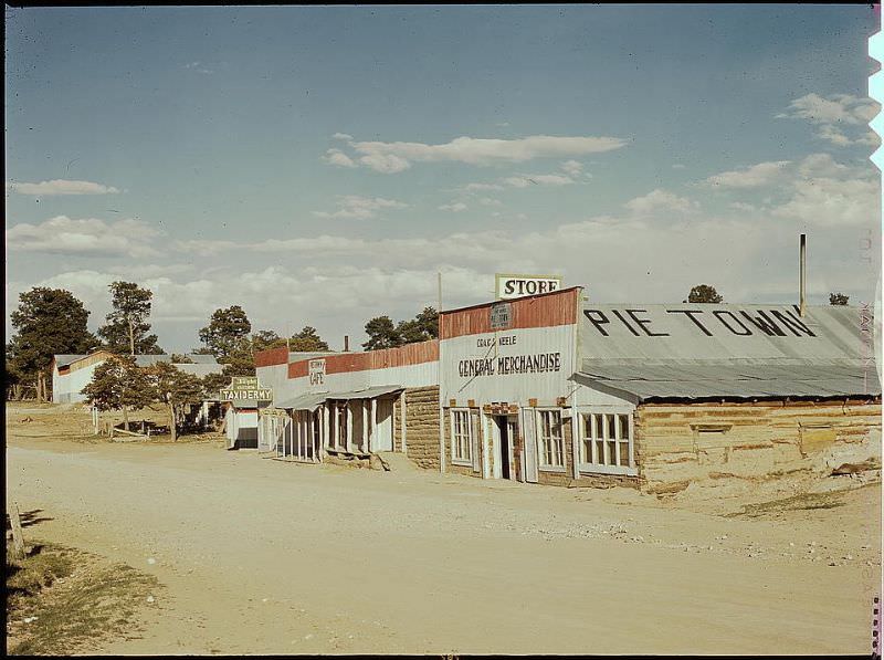 General Merchandise store, Main Street, Pie Town, New Mexico, 1940s