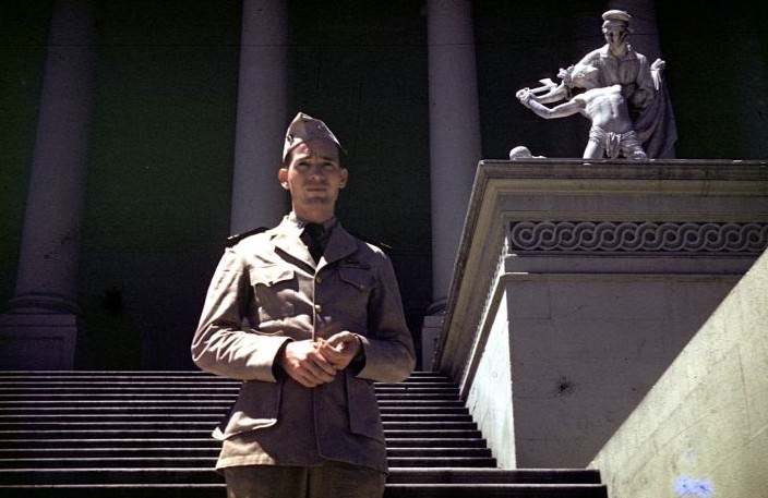 On leave from the Pacific in WWII, 1943