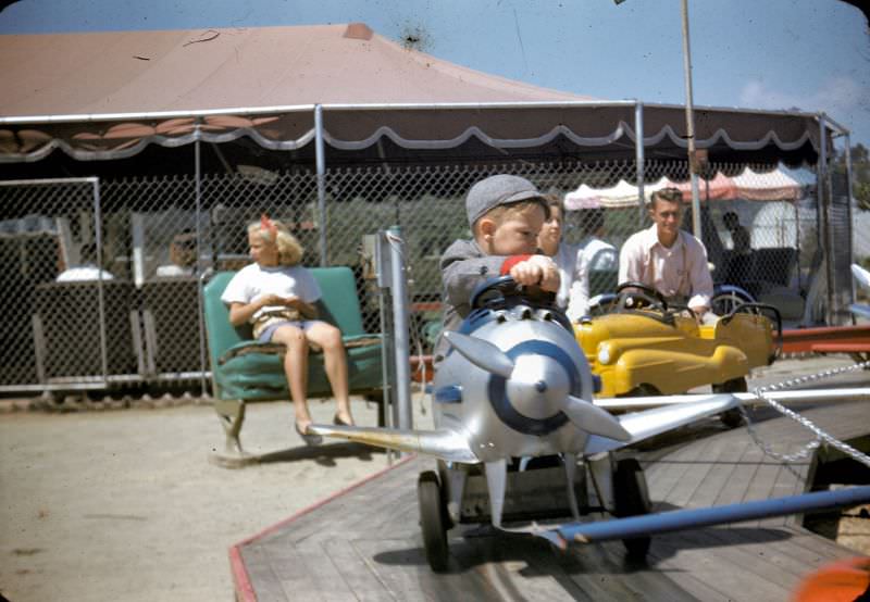 Boy having fun, San Diego, CA, 1947
