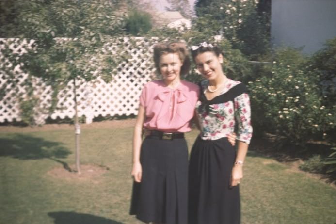 Portrait of two young women, 1947