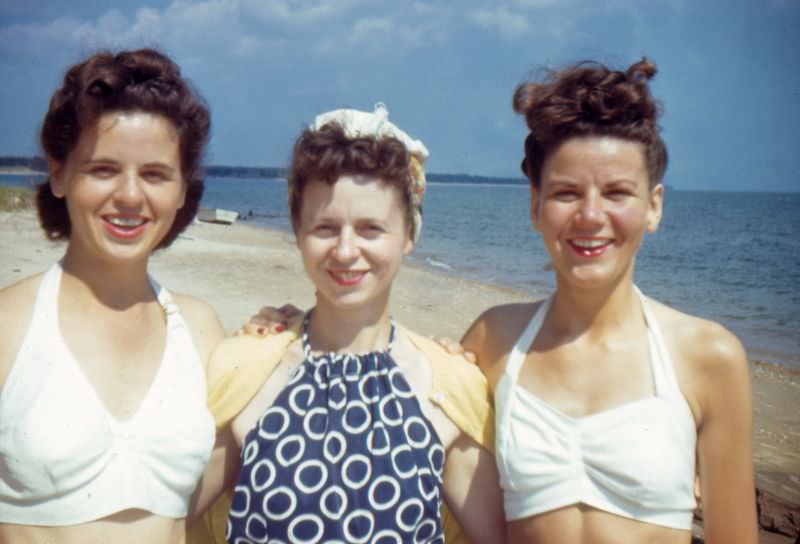 Three girls at the beach, Granby, Colorado