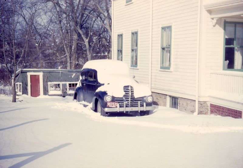 Car at 50 Maple St., Attleboro Falls, Massachusetts