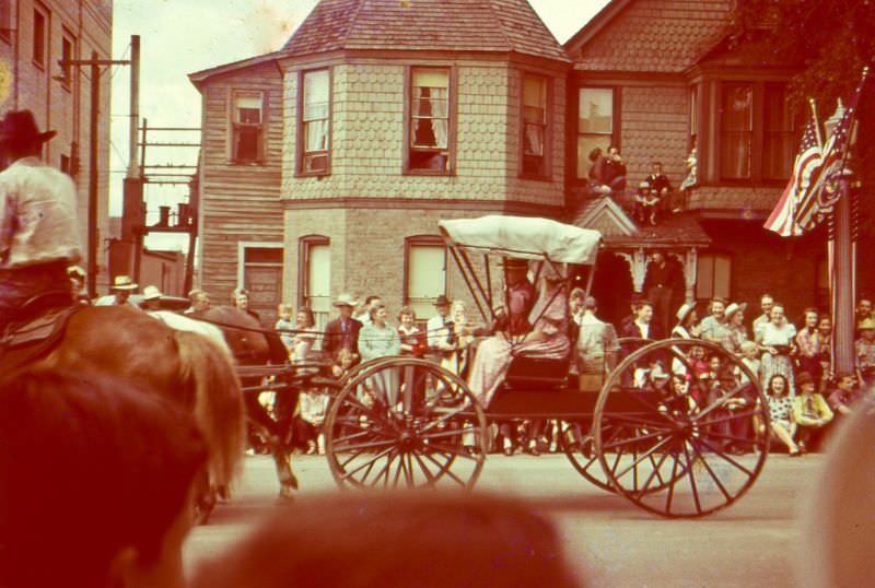 Horse carriage parade, Wyoming