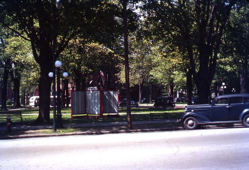 VE day at Bakers Square, Fredonia, New York, 1945