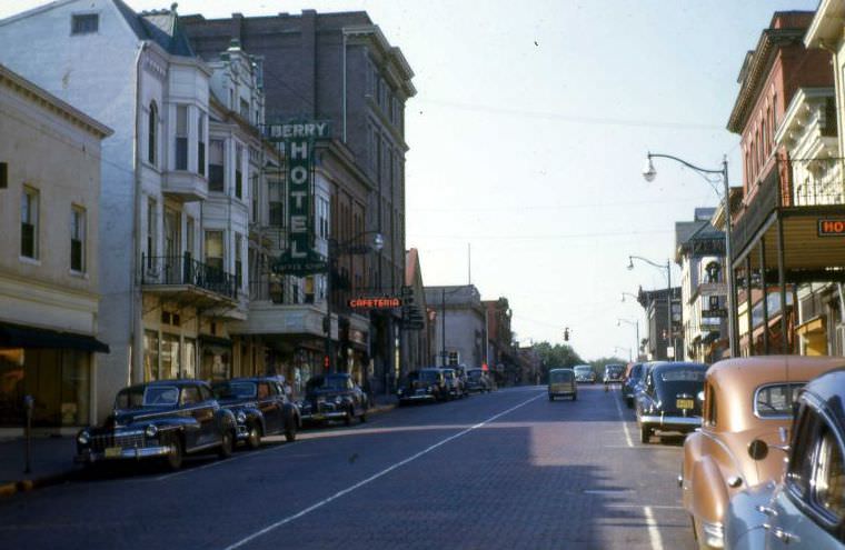 Street scene of Athens, Ohio, 1948