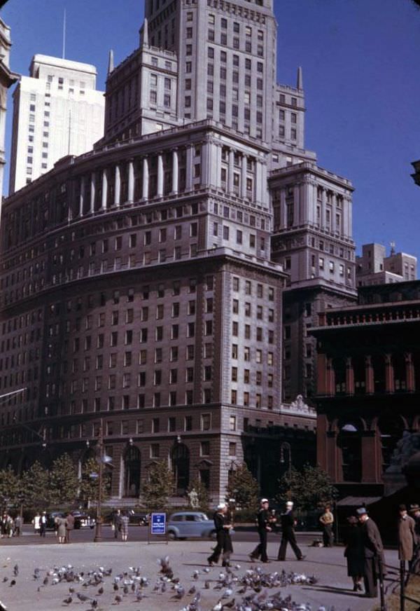 S.O. Building seen from Battery Park, New York City, 1942