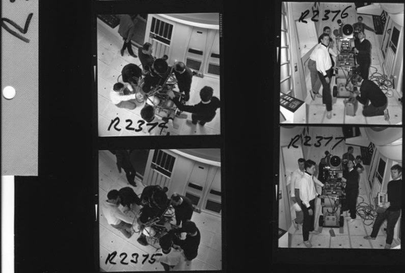 Crew members working behind the scenes, 2001: A Space Odyssey, 1968