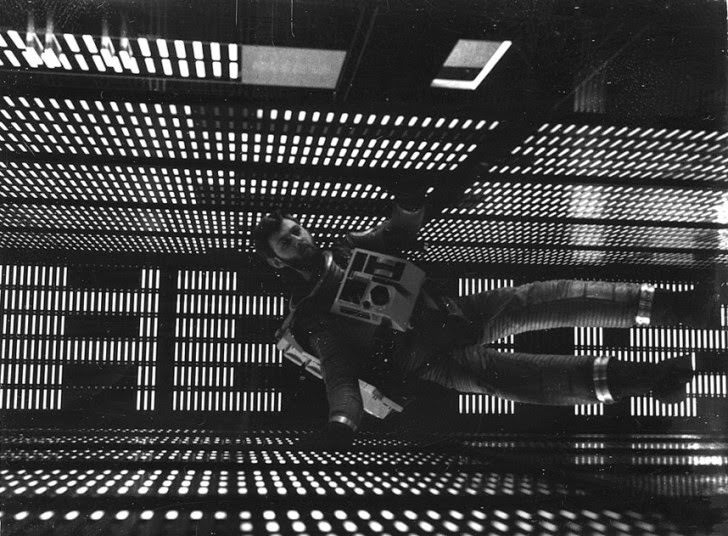 Dr. Dave Bowman entering the logic and memory center of HAL 9000, 2001: A Space Odyssey, 1968