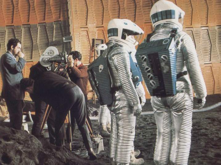 Keir Dullea and Gary Lockwood as astronauts on a voyage to Jupiter, 2001: A Space Odyssey, 1968
