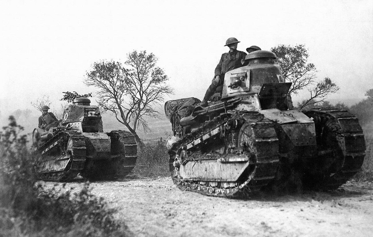 Renault tank in the Argonne, 1918