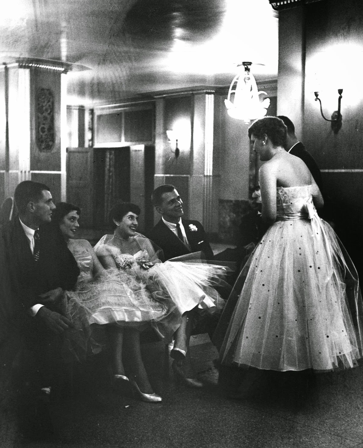 Teenagers in a scene from the Luckiest Generation feature, 1954
