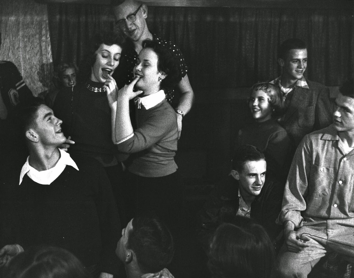 Teenagers in a scene from the Luckiest Generation feature, 1954
