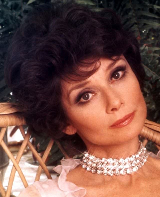 Audrey Hepburn at her apartment in Rome, 1976