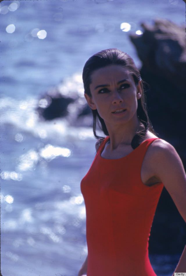 Skip the bikini, and wear a bright one-piece bathing suit. You’ll turn more heads in this often over-looked bathing suit choice.